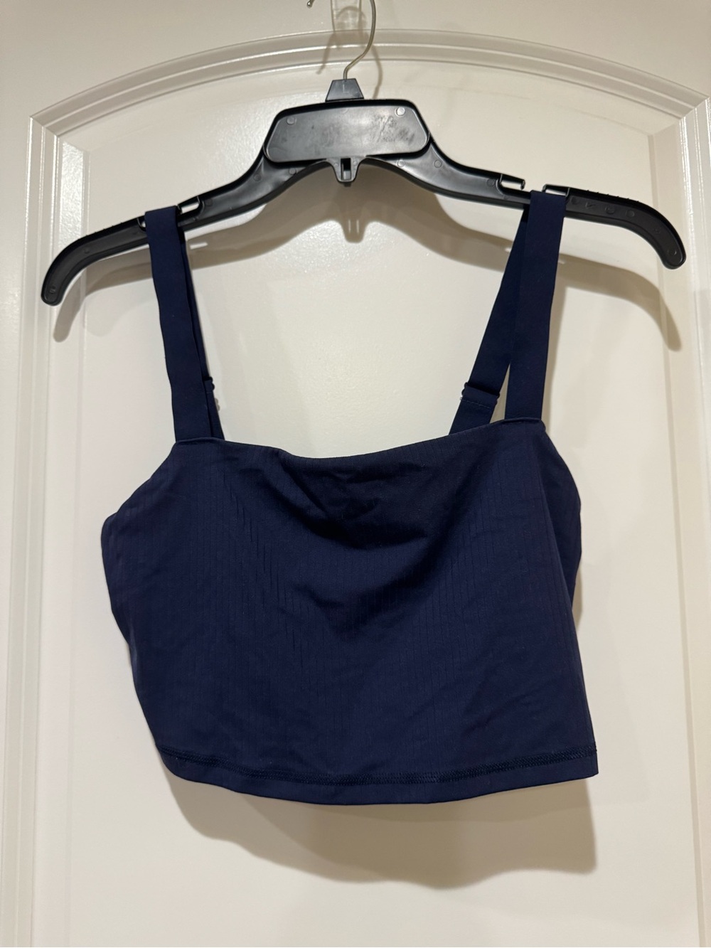 aerie Navy Square-Neck Crop Sports Bra